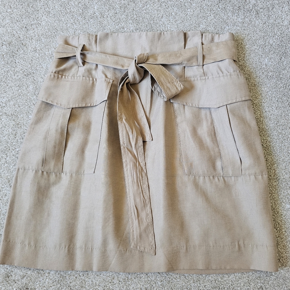 H&M Women Mini Skirt Camel Tan Size 6